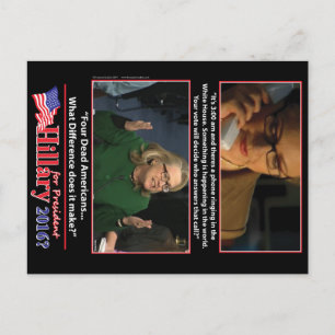 A Sarcastic Look at Hillary for President 2016 Postcard