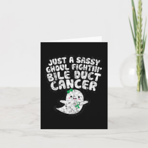 A Sassy Ghoul Fighting Bile Duct Cancer Halloween Card