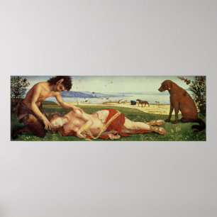 A Satyr Mourning over a Nymph, c.1495 Poster