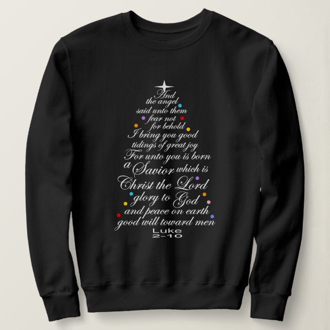 A Savior is Born Luke 2-11 Christmas Tree Shirts (Design Front)
