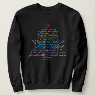 A Saviour is Born Luke 2-11 Christmas Tree Shirts