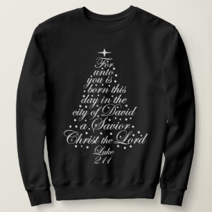 A Saviour is Born Luke 2-11 Christmas Tree Shirts