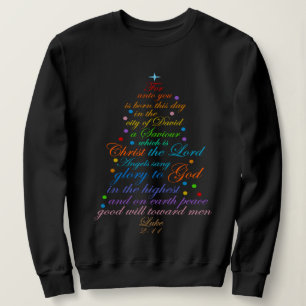 A Saviour is Born Luke 2-11 Christmas Tree Shirts