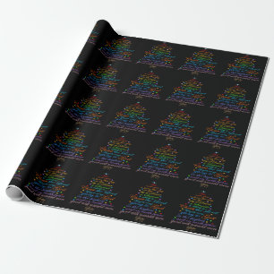 A Saviour is Born Luke 2-11 Christmas Tree wrappin Wrapping Paper