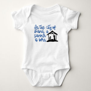 A Saviour Is Born Nativity Baby Bodysuit