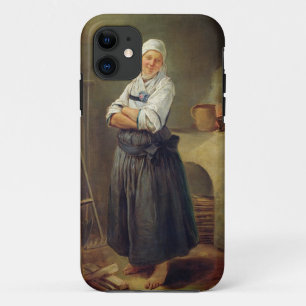 A Saxon Villager in her Kitchen (oil on canvas) iPhone 11 Case
