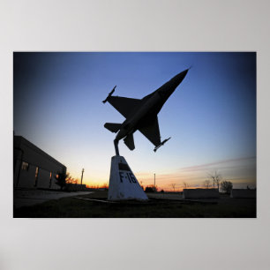 A scale model of an F-16 C Fighting Falcon Poster