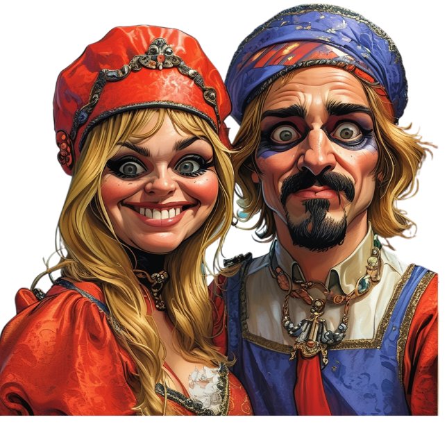 A Scary Venetian Halloween Caricature Party  Tri-Fold Invitation (Creator Uploaded)