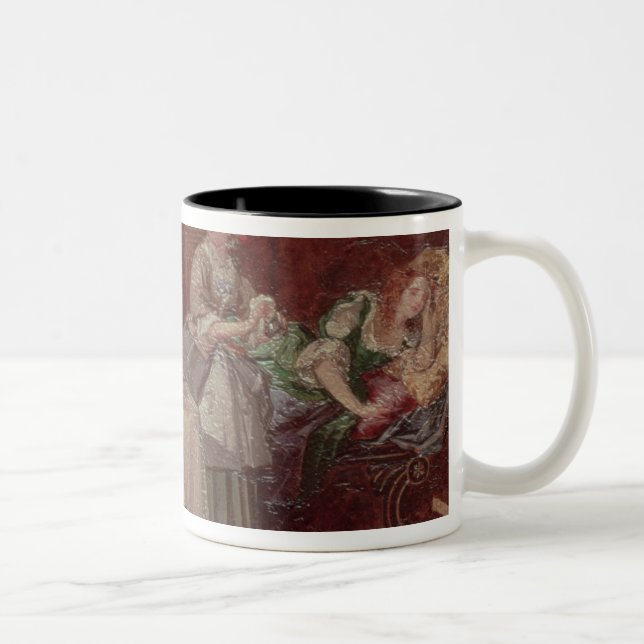 A Scene from 'Tartuffe' by Moliere, 1850 Two-Tone Coffee Mug (Right)