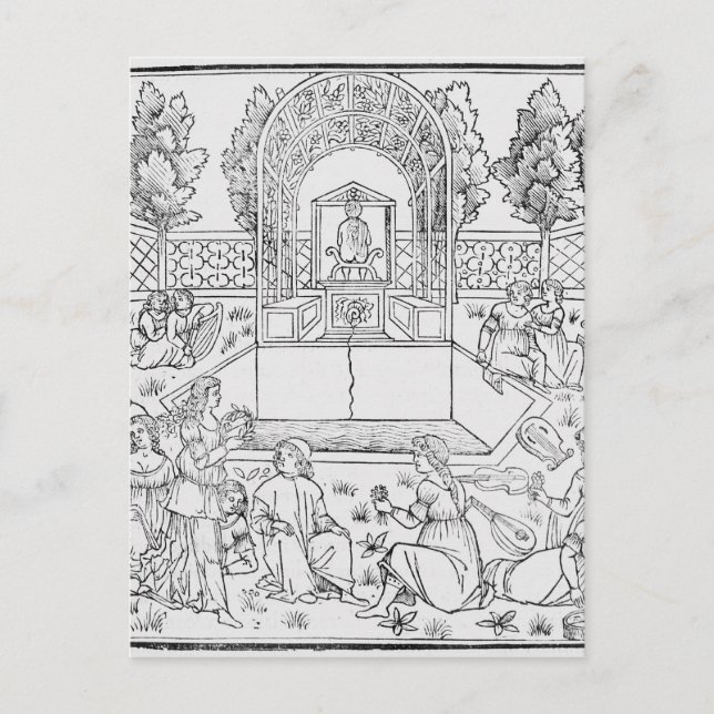 A Scene from the Decameron Postcard (Front)