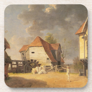 A Scene from 'The Maid of the Mill', 1765 (oil on Coaster