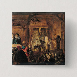 A Scene of Sorcery, 1633 15 Cm Square Badge