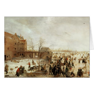 A Scene on the Ice near a Town, c.1615