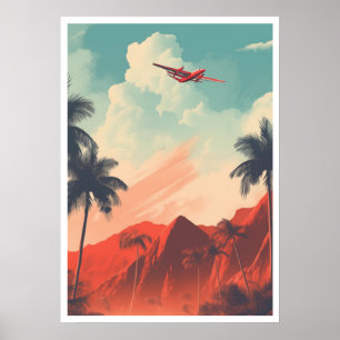 A Scenic Coastal Destination with Palm Trees Poste Poster