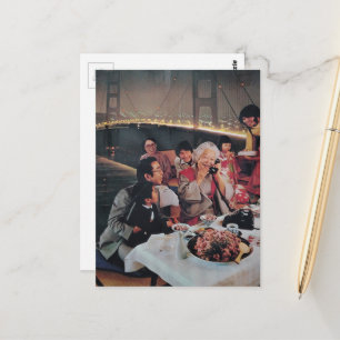 A Scenic Dinner at the Bridge Postcard