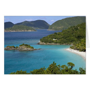 A scenic of Caneel Bay from a road at St. John
