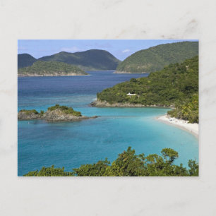 A scenic of Caneel Bay from a road at St. John Postcard