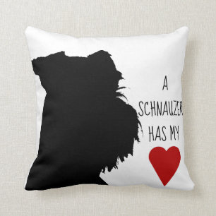 "A schnauzer has my heart" pillow