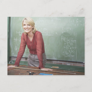 A school teacher postcard