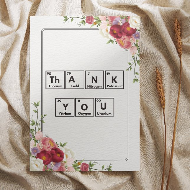 A Scientific Way of Expressing Appreciation Thank You Card (Creator Uploaded)