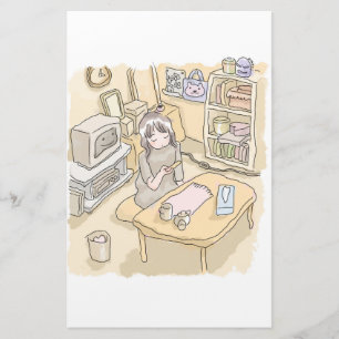 a scooping room stationery