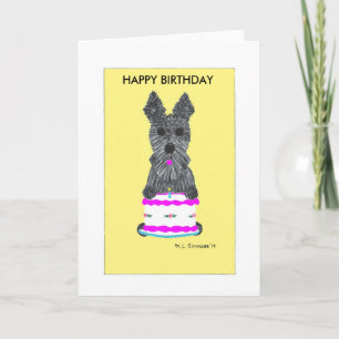 A SCOTTIE HAPPY BIRTHDAY CARD