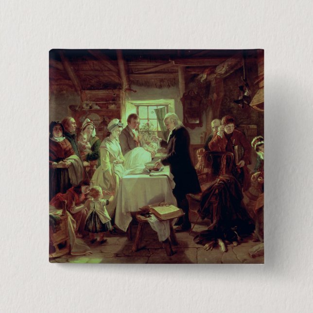 A Scottish Christening 15 Cm Square Badge (Front)