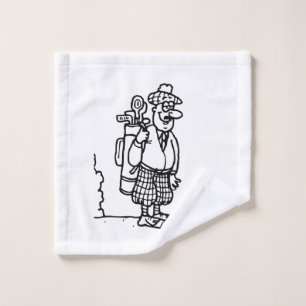 A Scottish Golfer Wash Cloth