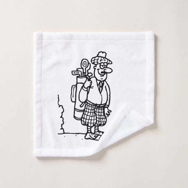 A Scottish Golfer Wash Cloth (Wash Cloth)