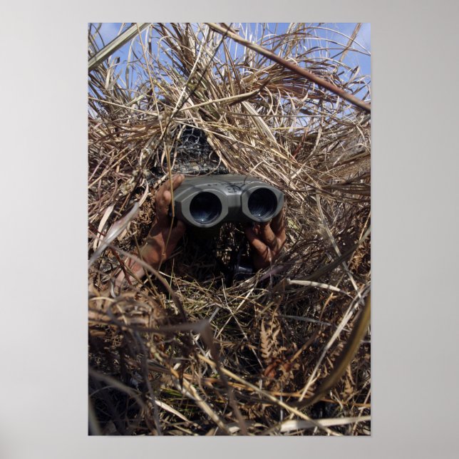 A scout observer practices observation techniqu poster (Front)