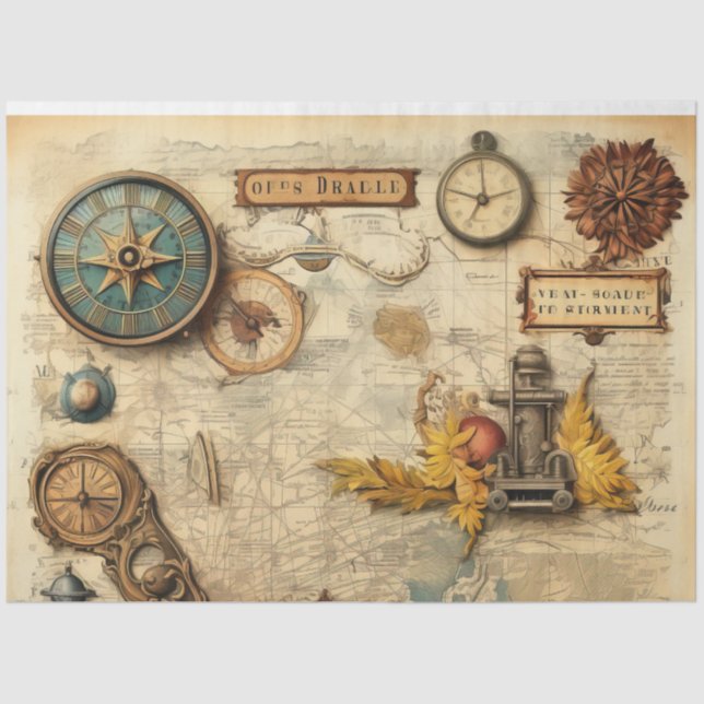 A Scrappy Nautical Series Design 11 Tissue Paper (Front)