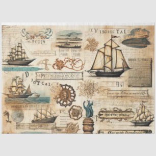 A Scrappy Nautical Series Design 15 Tissue Paper