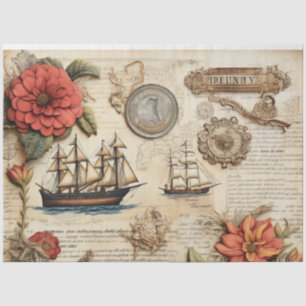 A Scrappy Nautical Series Design 21 Tissue Paper