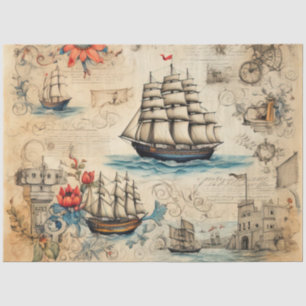 A Scrappy Nautical Series Design 2 Tissue Paper