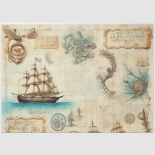 A Scrappy Nautical Series Design 3 Tissue Paper