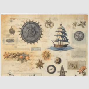 A Scrappy Nautical Series Design 5 Tissue Paper