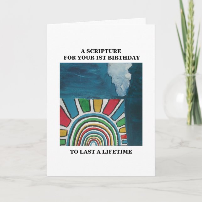 A SCRIPTURE FOR YOUR 1st BIRTHDAY Card (Front)