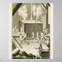 A sculptor's foundry, from the 'Encyclopedie des S