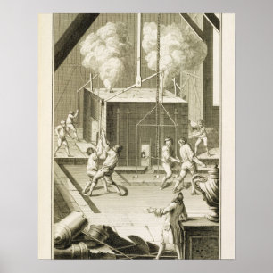 A sculptor's foundry, from the 'Encyclopedie des S Poster