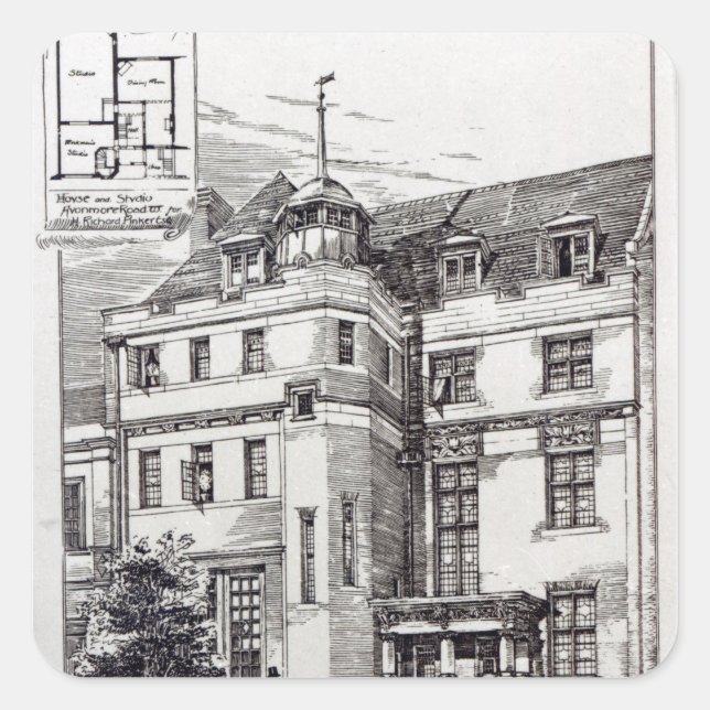 A Sculptors Studio, 1892 Square Sticker (Front)