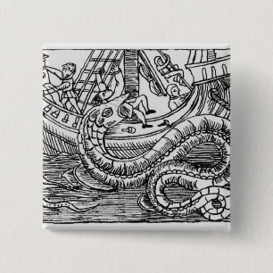 A Sea Serpent 15 Cm Square Badge