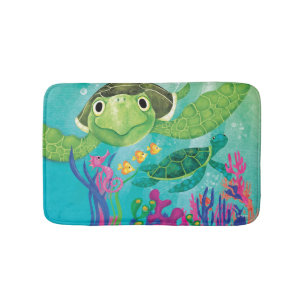 A Sea Turtle Rescue Bath Mat