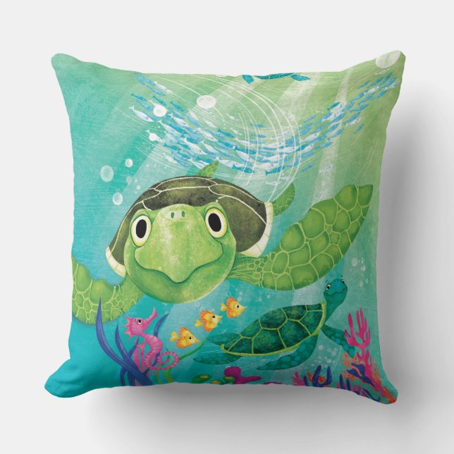 A Sea Turtle Rescue Cushion (Front)