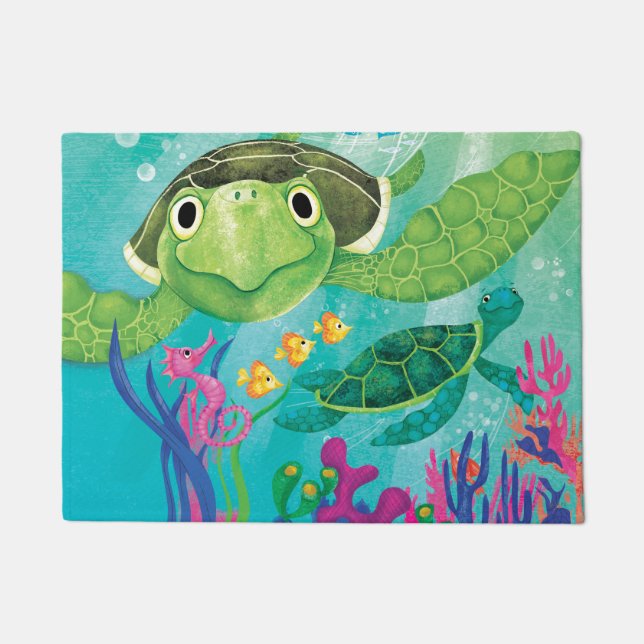 A Sea Turtle Rescue Doormat (Front)