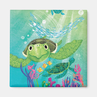 A Sea Turtle Rescue Magnet