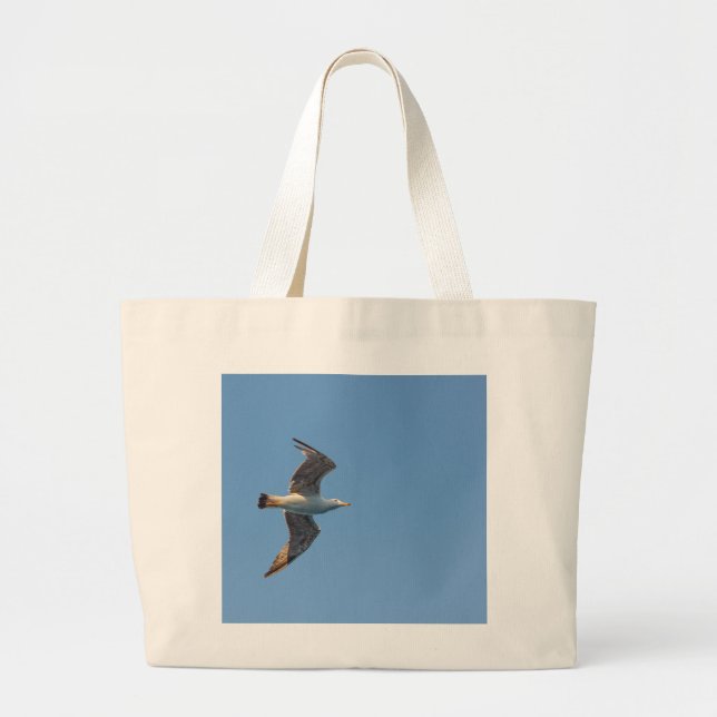 A seagull in flight on Tote Bag (Front)