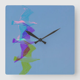 A seagull on wall clock