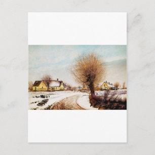  A Sealand Village. Winter by Laurits Ring Postcard