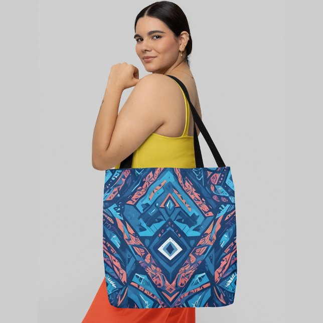 A seamless abstract pattern with geometric shapes tote bag (Creator Uploaded)