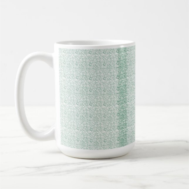 A seamless geometric pattern featuring interlockin coffee mug (Left)